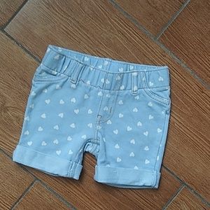Toddlder Girls Heart Design Shorts
